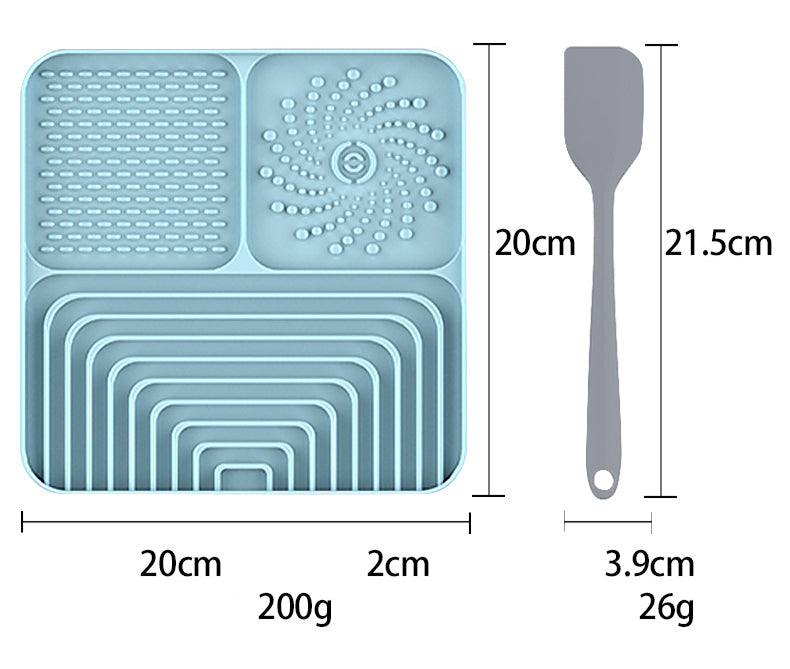 Square Silicone Lick Mat – Anti-Choking Slow Feeder with Suction Cup for Dogs & Cats