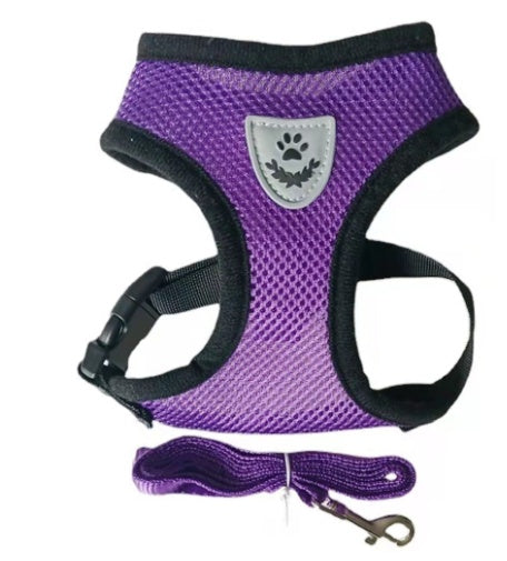 Fashionable Multi-color Dog Harness – Adjustable Soft Vest